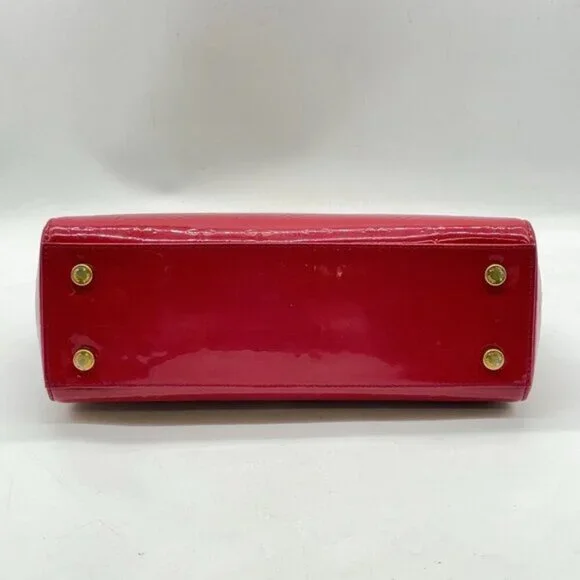 Louis Vuitton Brea MM Red Monogram Vernis Satchel | Authentic LV Crossbody Bag - Picture 8 of 15